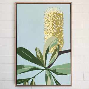 "Coastal Banksia" - 24x36" framed acrylic on canvas painting