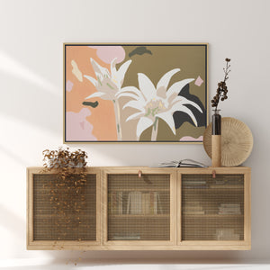 "Flannel Flowers" - fine art giclee canvas print