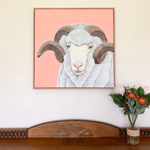 "Roy" - 30x30" framed acrylic on canvas painting