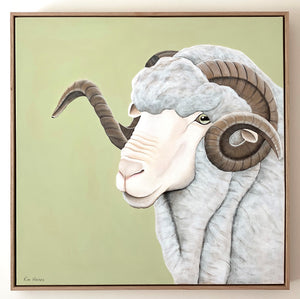 "Robert" - 30x30" framed acrylic on canvas painting