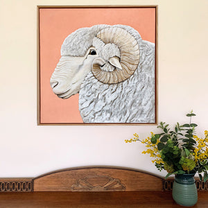 "Roger" - 24x24" framed acrylic on canvas painting